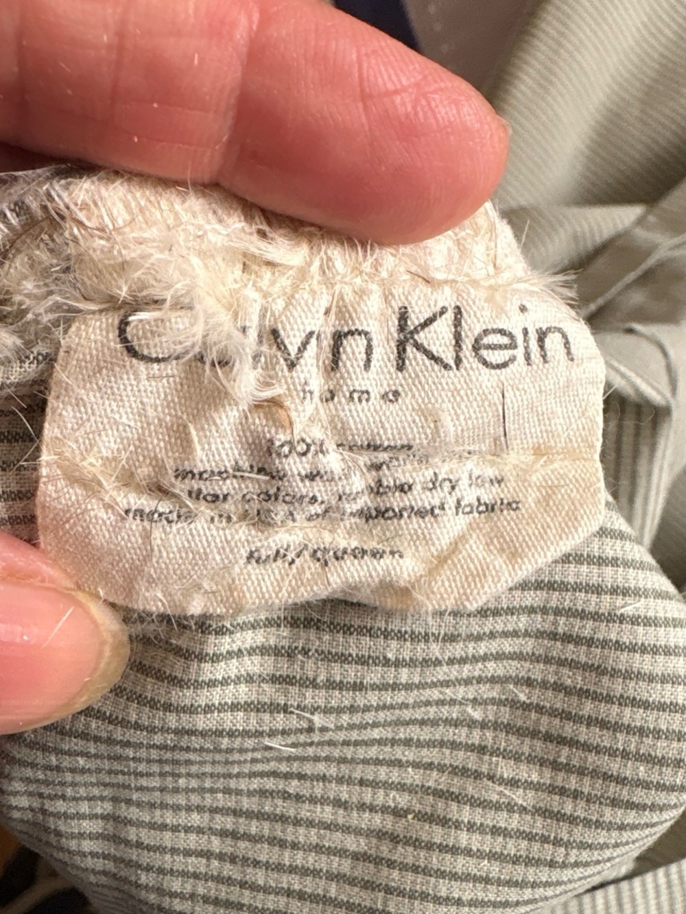 Calvin Klein duvet Slim-Fit Tan & Gray Striped Chinos